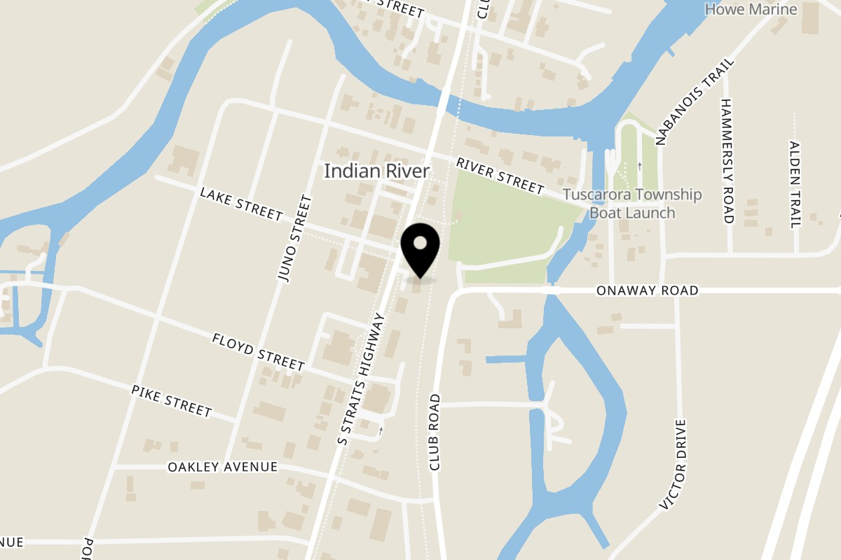 Map showing the location of The Station @ 310 on 3499 S Straits Hwy in Indian River